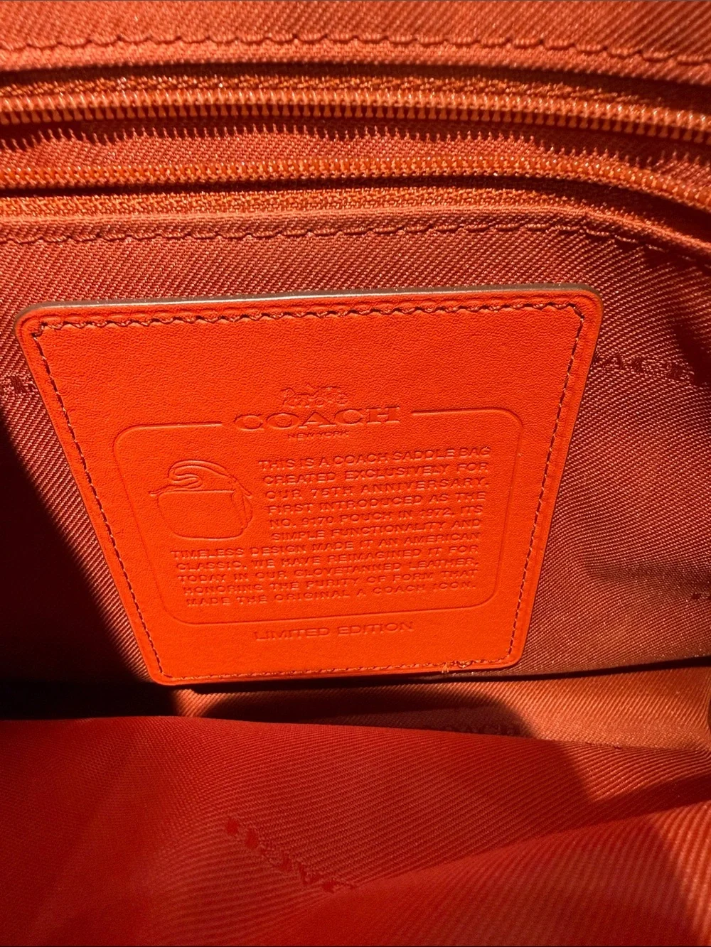Coach Orange Leather Crossbody Bag